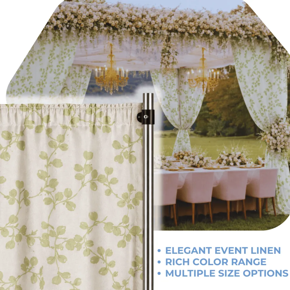 Sage Portofino Curtain Panel w/ 4" Rod Pocket - 110" Wide - Many Size Options