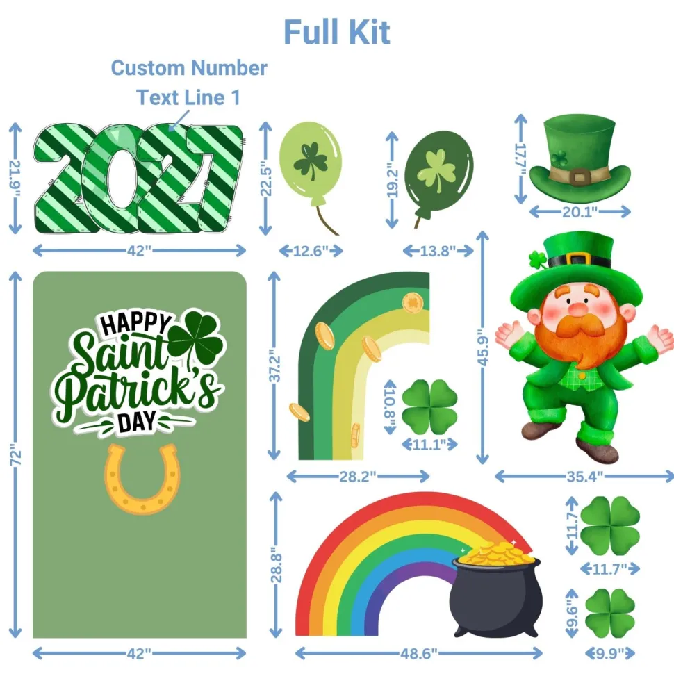 Saint Patrick's Day 1 Foam Core Birthday Backdrop Kit by PopScene™