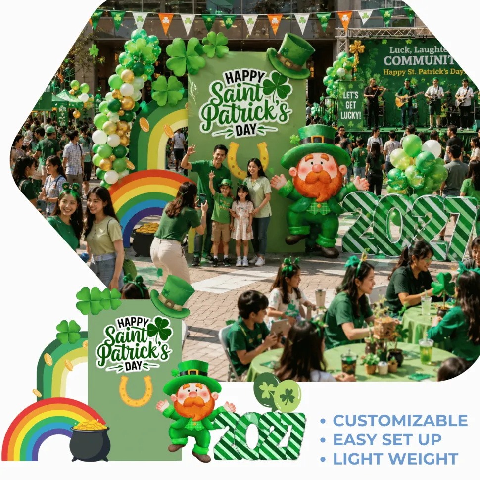 Saint Patrick's Day 1 Foam Core Birthday Backdrop Kit by PopScene™