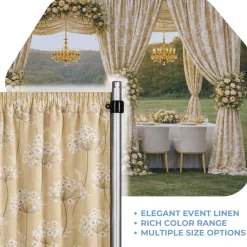 Sand Lindos Curtain Panel w/ 4" Rod Pocket - 110" Wide - Many Size Options