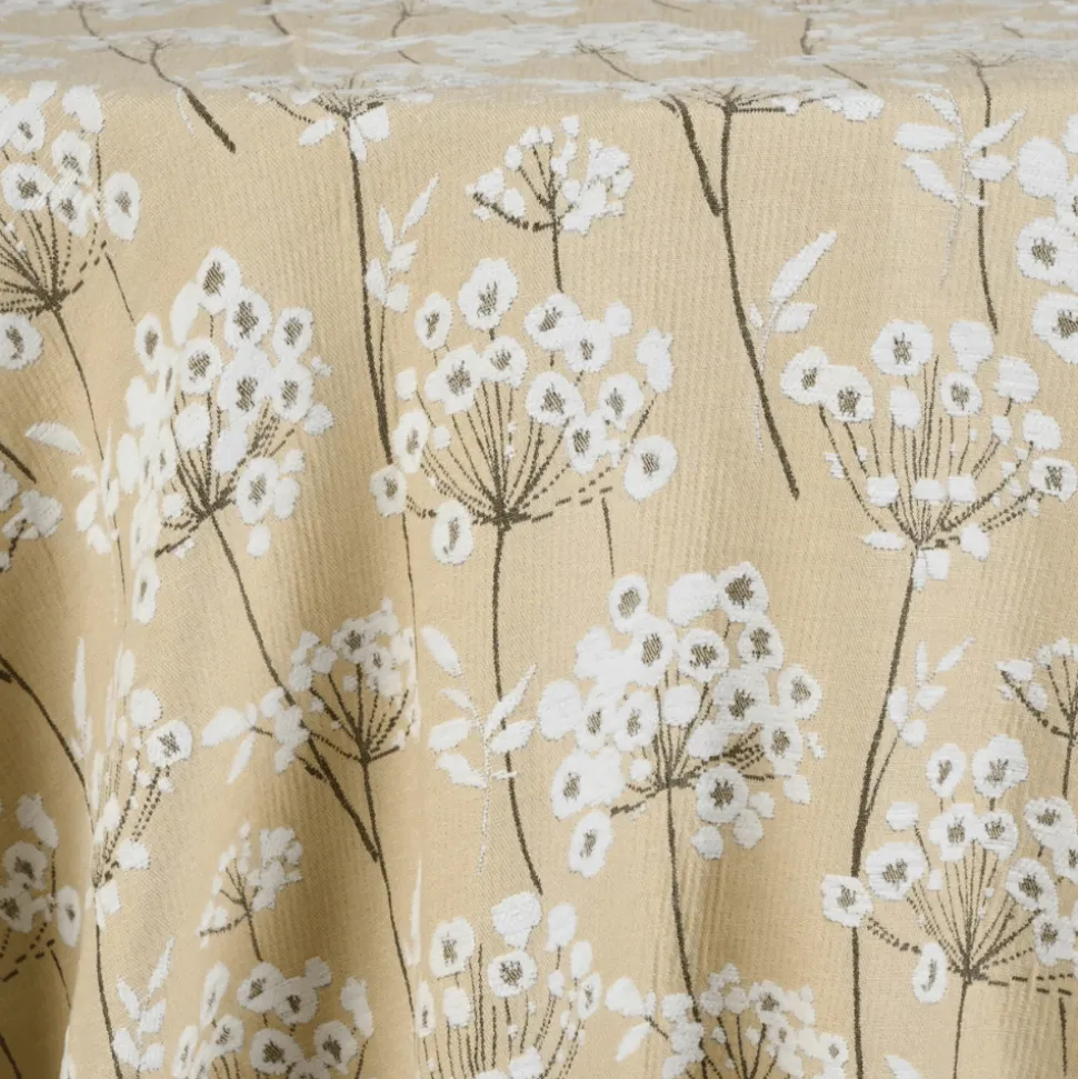 Sand Lindos Jacquard Tablecloth - Multiple Size Options