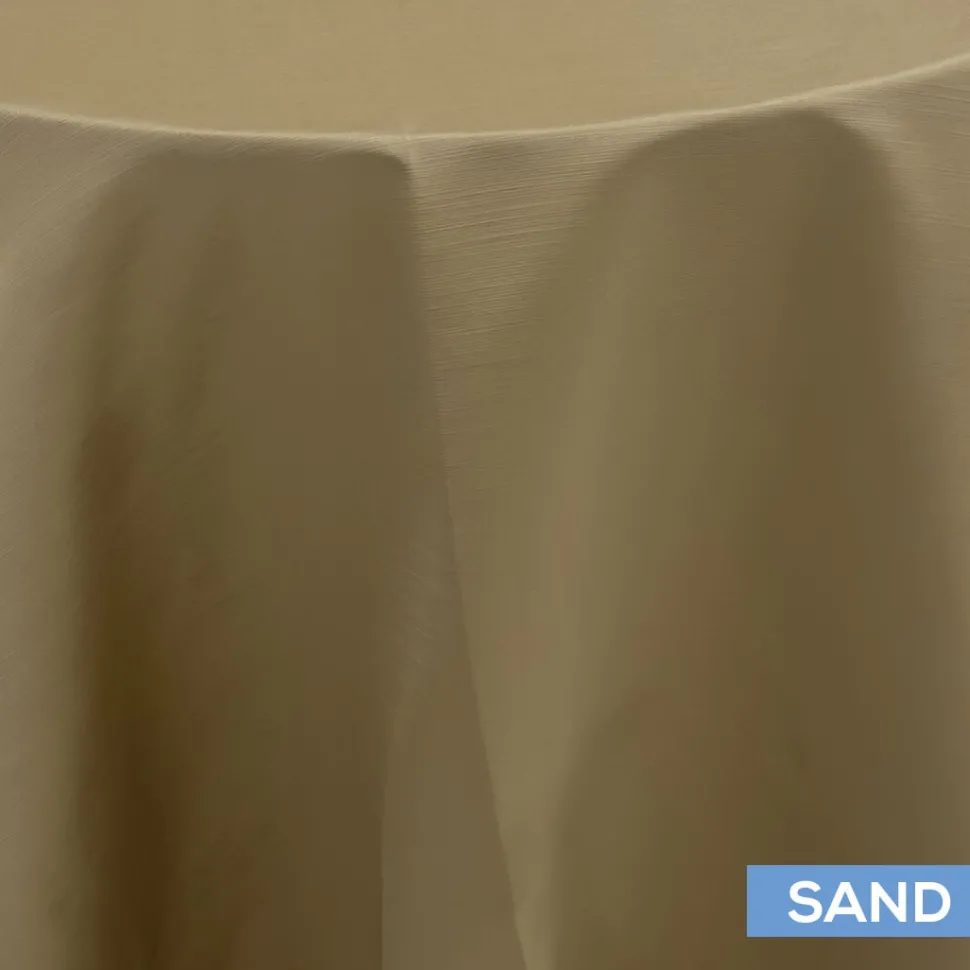 Sand - Royal Slub Designer Tablecloth - Many Size Options