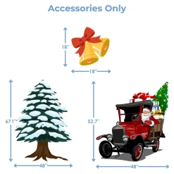 Santa's Snowflakes Lane Foam Core Backdrop Kit by PopScene™