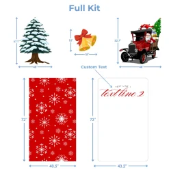 Santa's Snowflakes Lane Foam Core Backdrop Kit by PopScene™