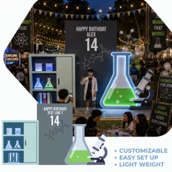 Science Lab Foam Core Birthday Backdrop Kit by PopScene™