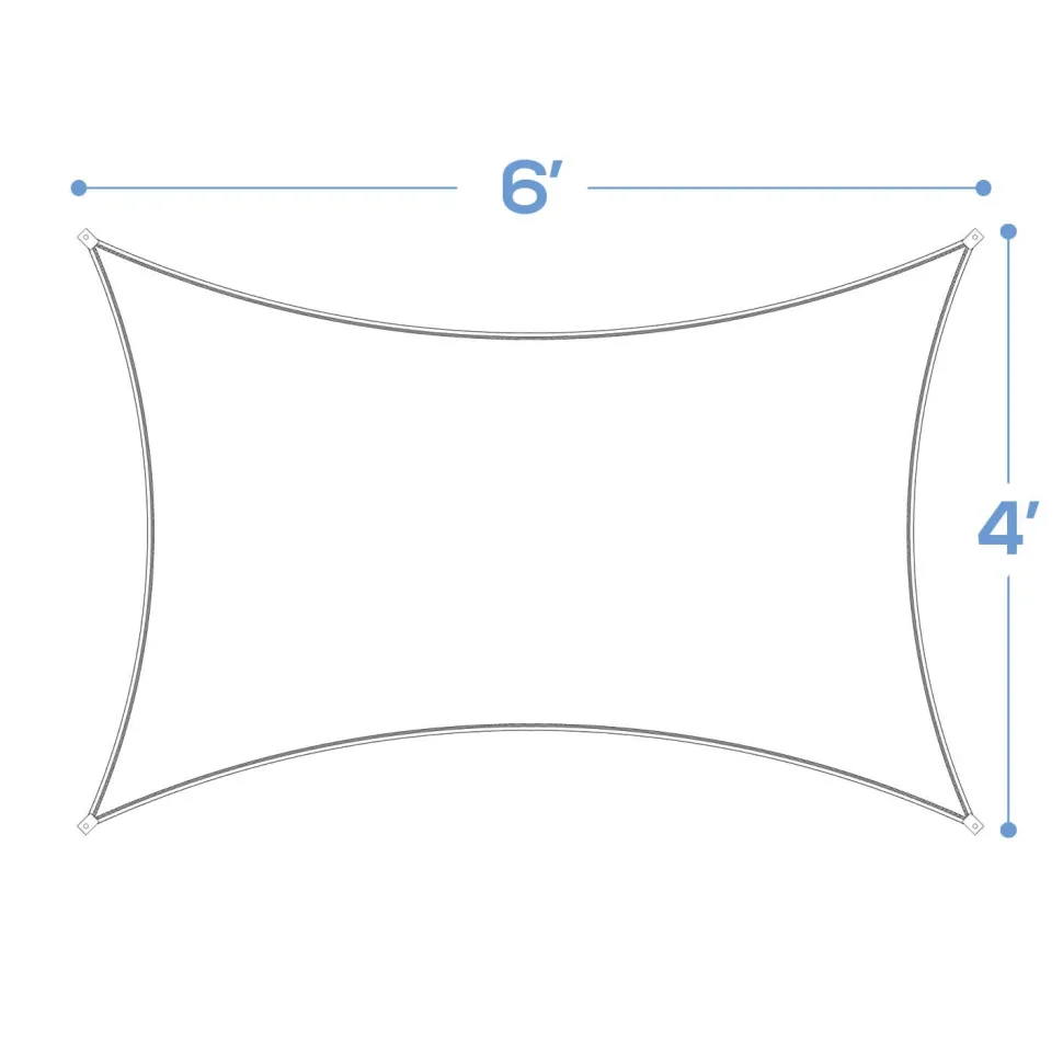 Scrim FX 4 Point Rectangle Spandex Sail - 4' x 6'