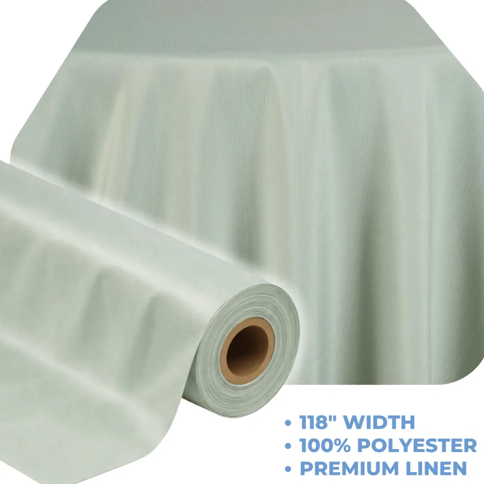 Seafoam La Petite France by the Yard - 118" Width