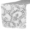Sequin Looping Leaves Table Runner - Silver