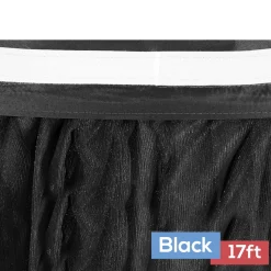 Sheer Tulle Tutu Table Skirt - 17ft long - Black