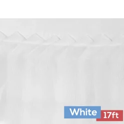 Sheer Tulle Tutu Table Skirt - 17ft long - White