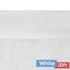 Sheer Tulle Tutu Table Skirt - 21ft long - White