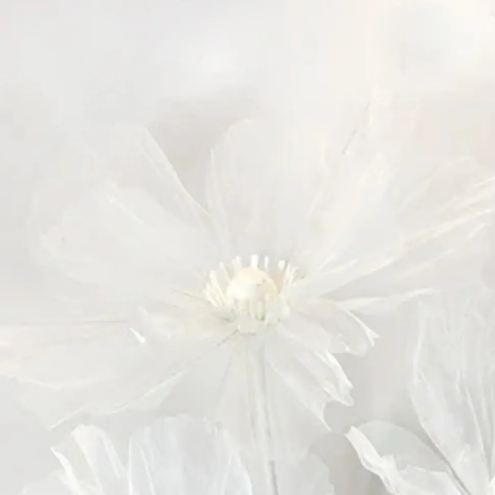 Single Stand with 3 Silk Gauze Wedding Flowers - Choice of Colors!