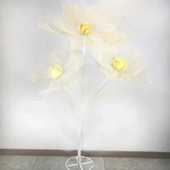 Single Stand with 3 Silk Gauze Wedding Flowers - Choice of Colors!
