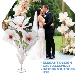 Single Stand with 3 Silk Gauze Wedding Flowers - Choice of Colors!