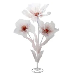 Single Stand with 3 Silk Gauze Wedding Flowers - Choice of Colors!