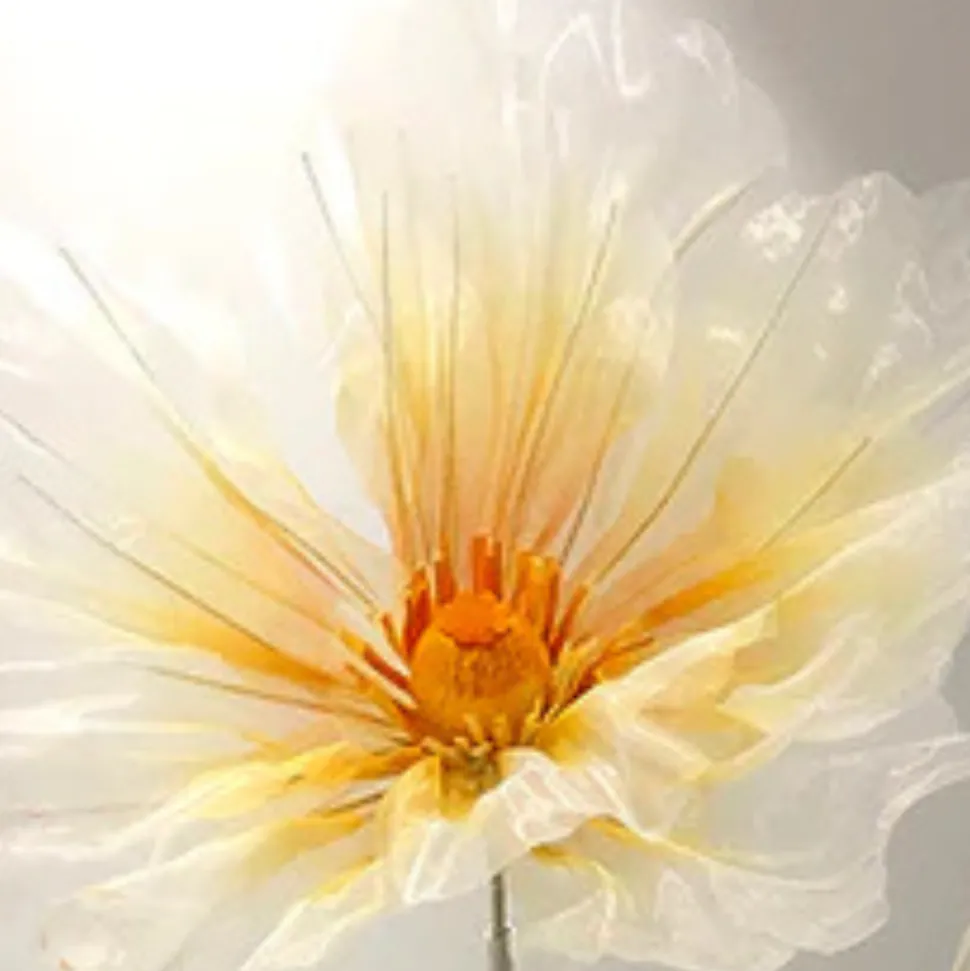 Single Stand with 3 Silk Gauze Wedding Flowers - Choice of Colors!