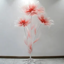 Single Stand with 3 Silk Gauze Wedding Flowers - Choice of Colors!