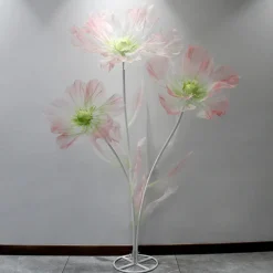 Single Stand with 3 Silk Gauze Wedding Flowers - Choice of Colors!