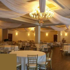 Single Piece - Copper Taffeta Prefabricated Ceiling Drape Panel - Choose Length and Drop!