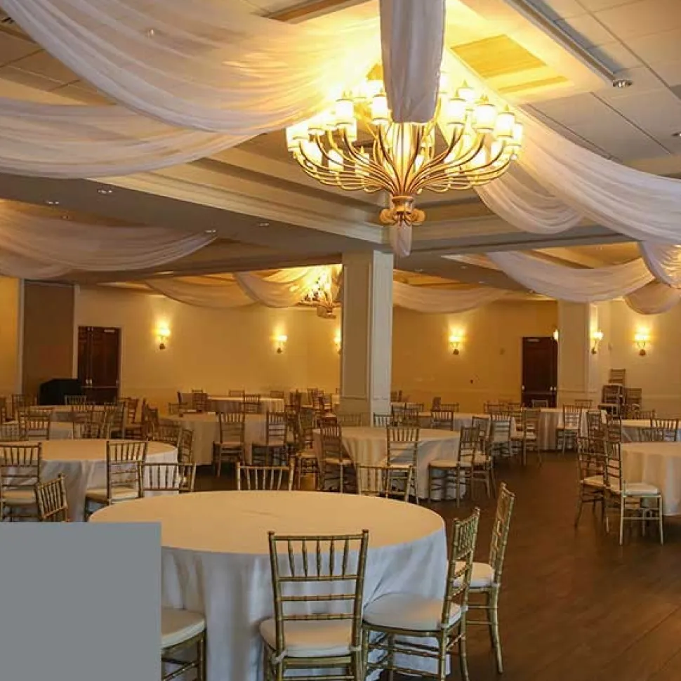 Single Piece - Dark Silver Sheer Prefabricated Ceiling Drape Panel - Choose Length and Drop!