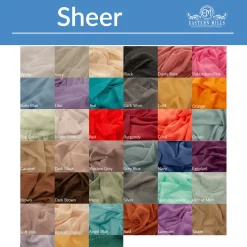 Single Piece -Emerald Green Sheer Prefabricated Ceiling Drape Panel - Choose Length and Drop!