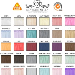 Single Piece -Ivory FR Sheer Prefabricated Ceiling Drape Panel - Choose Length and Drop!