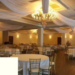 Single Piece - Ivory Sheer Prefabricated Ceiling Drape Panel - Choose Length and Drop!