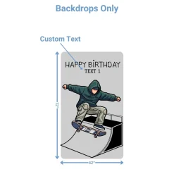 Skateboard Culture Foam Core Birthday Backdrop Kit by PopScene™