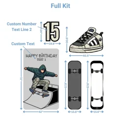 Skateboard Culture Foam Core Birthday Backdrop Kit by PopScene™