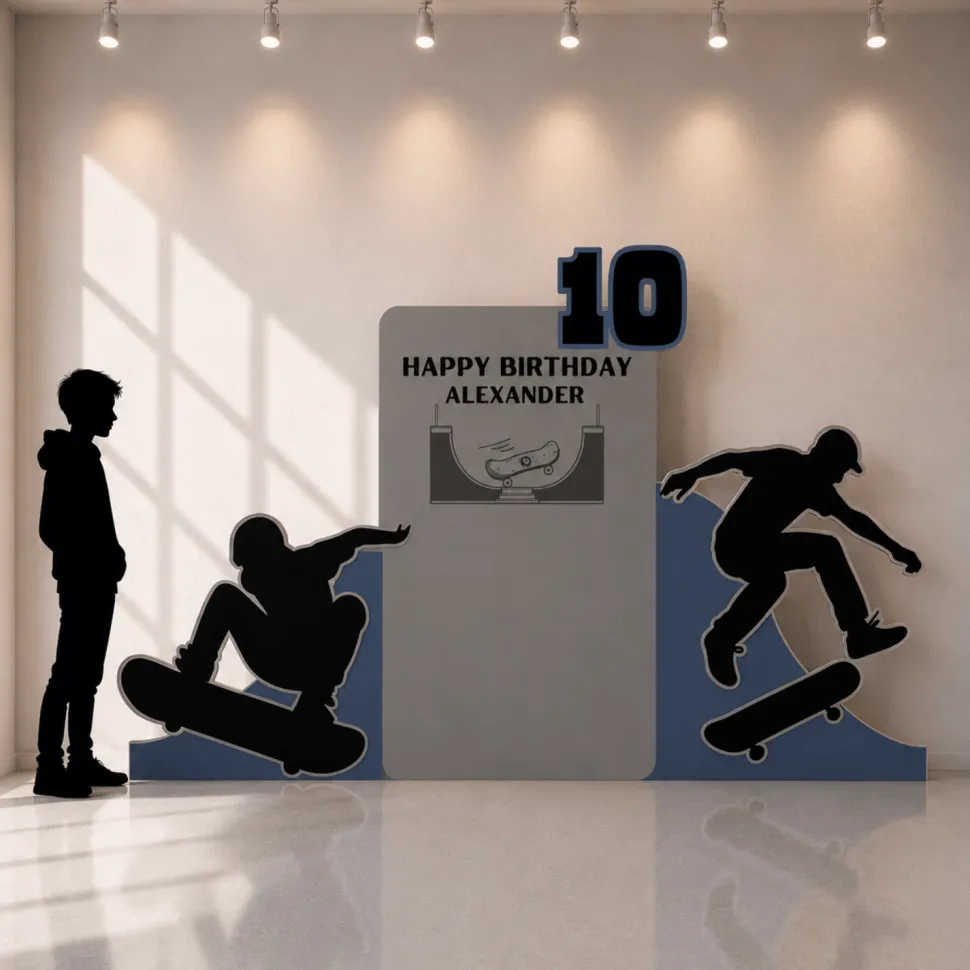 Skate Park Foam Core Birthday Backdrop Kit by PopScene™