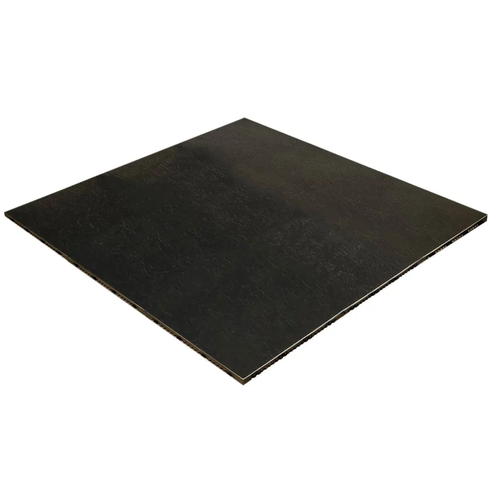 Slate Black Snaplock Dance Floor Set - Easy Assembly, Portable with Edging & Transport Cart! - 36" x 36" Tiles