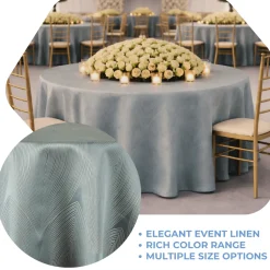Slate Sombra Jacquard Tablecloth - Multiple Size Options