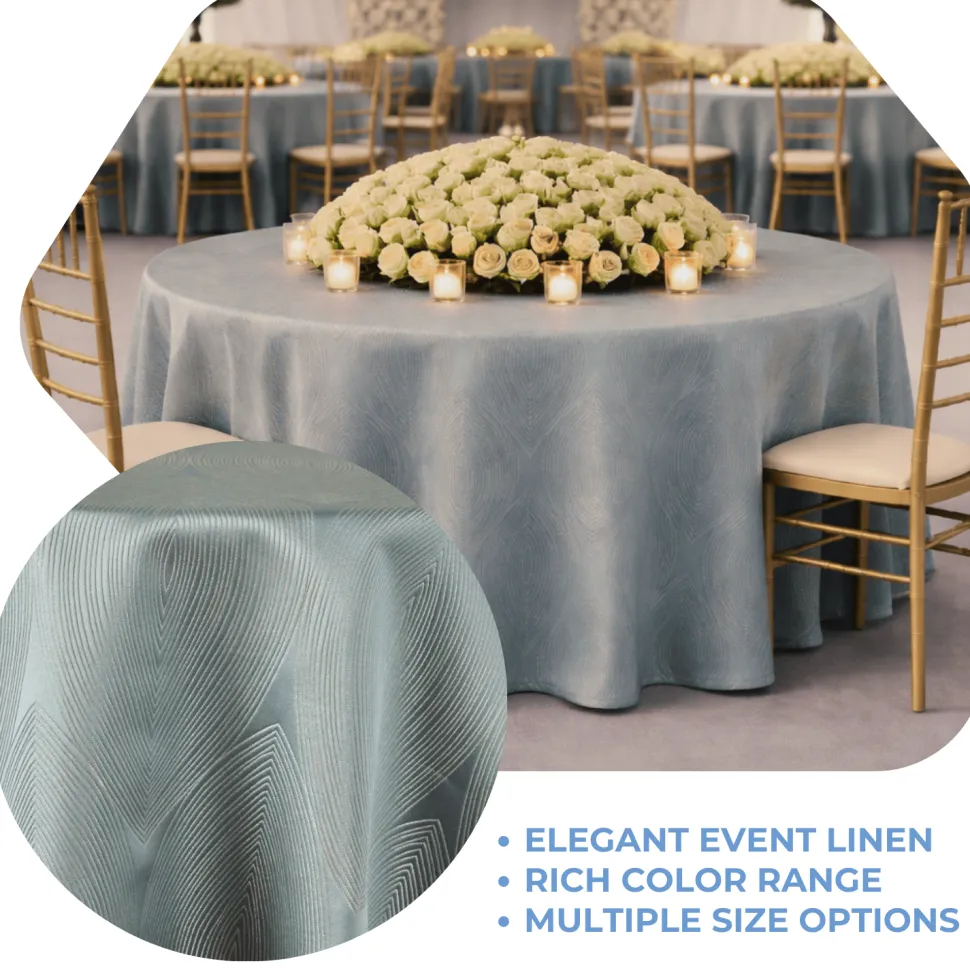 Slate Sombra Jacquard Tablecloth - Multiple Size Options