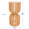 Slatted Plinth Pedestal - Torus Collection - Style D