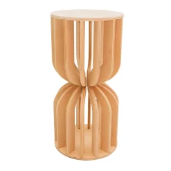 Slatted Plinth Pedestal - Torus Collection - Style D