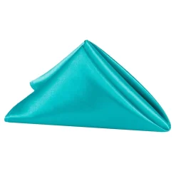 Sleek Satin Napkin 20"x20" - Aqua Blue