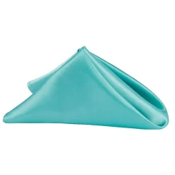 Sleek Satin Napkin 20"x20" - Light Turquoise