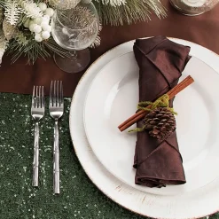 Sleek Satin Runner 14" x 108" - Chocolate Brown