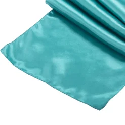 Sleek Satin Runner 14" x 108" - Dark Turquoise