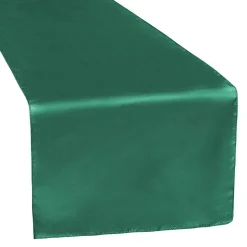 Sleek Satin Runner 14" x 108" - Emerald Green