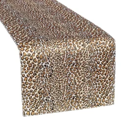 Sleek Satin Runner 14" x 108" - Leopard