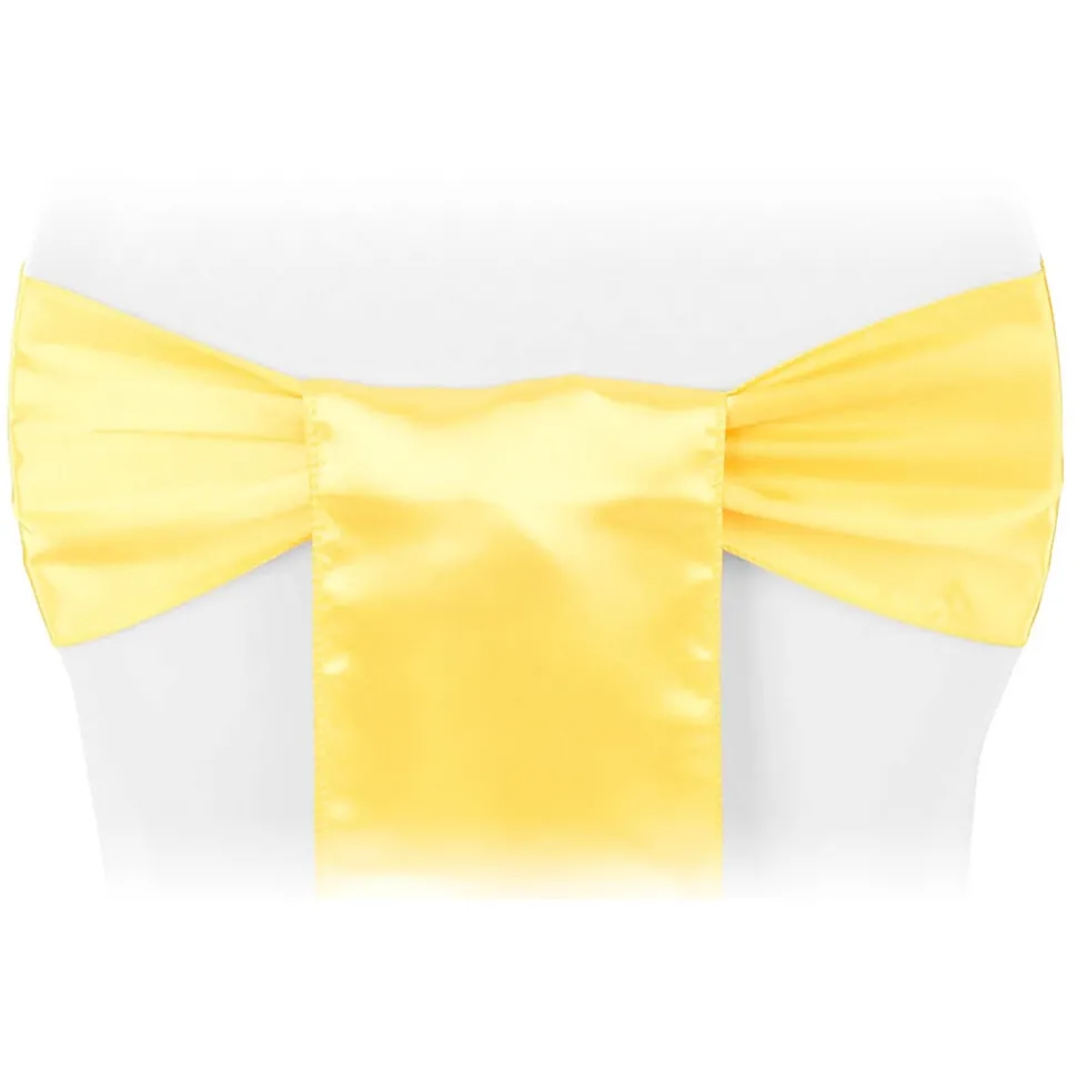 Sleek Satin Sash 6" x 108" - Canary Yellow (Bright Yellow)