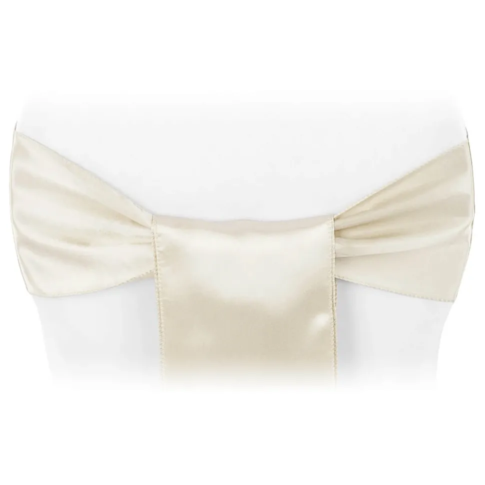 Sleek Satin Sash 6" x 108" - Champagne