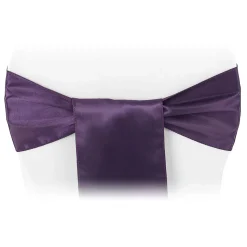 Sleek Satin Sash 6" x 108" - Eggplant/Plum