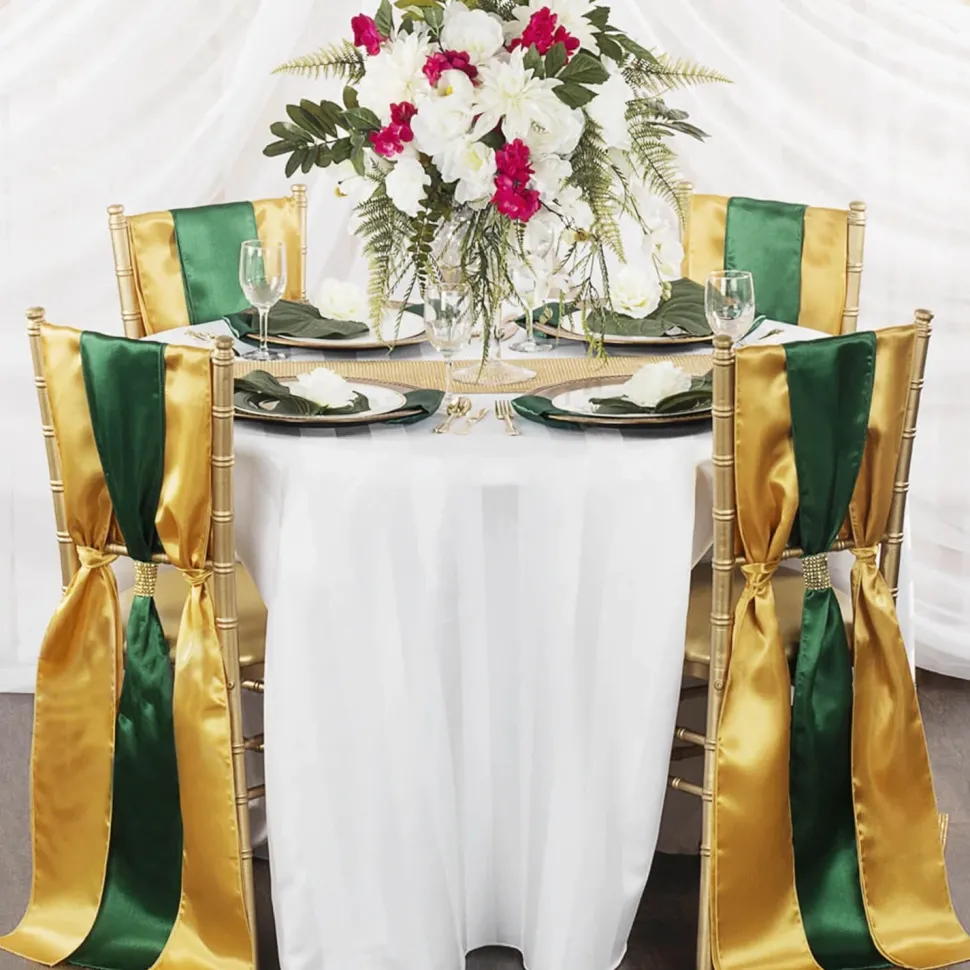 Sleek Satin Sash 6" x 108" - Emerald Green