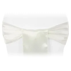 Sleek Satin Sash 6" x 108" - Ivory
