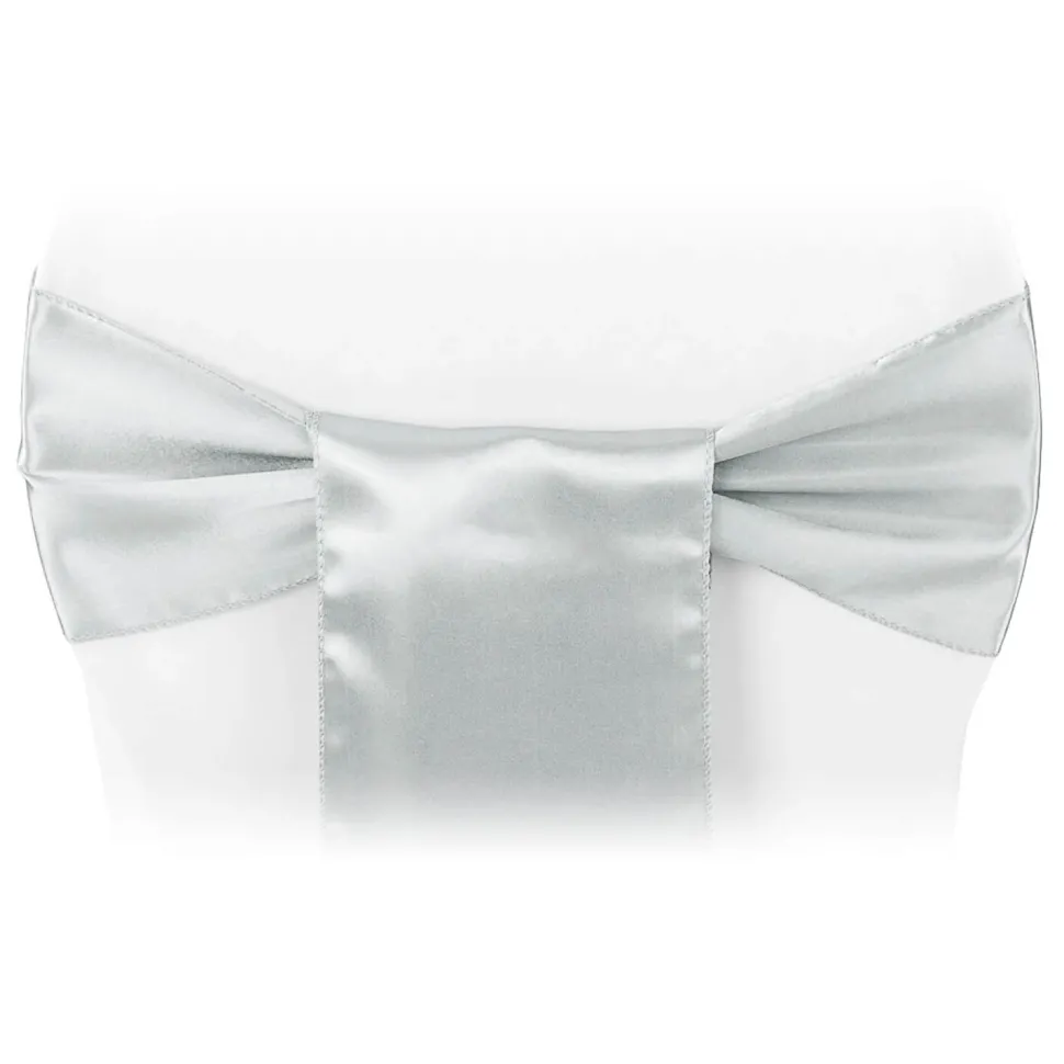 Sleek Satin Sash 6" x 108" - Silver