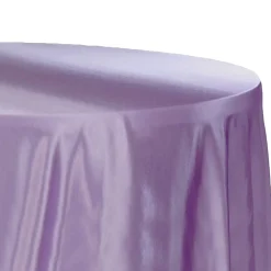 Sleek Satin Tablecloth 108" Round - Victorian Lilac/Wisteria