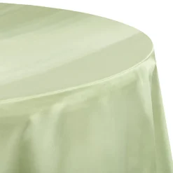 Sleek Satin Tablecloth 120" Round - Sage Green