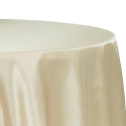Sleek Satin Tablecloth 108" Round - Champagne